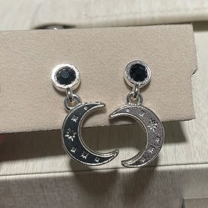 Alex and Ani Moon + Crystal Delicate Earrings